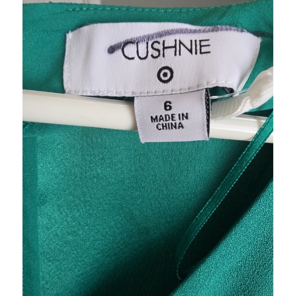 Cushnie For Target Emerald Green Wrap Dress Long-Sleeve - US 6 - Picture 3 of 13